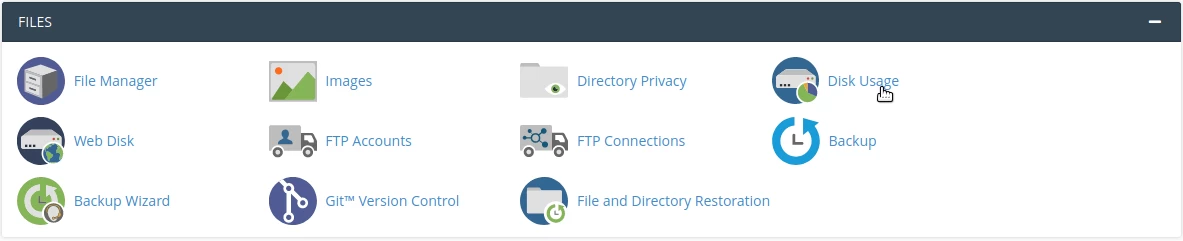 Disk Usage, tutorial, cPanel