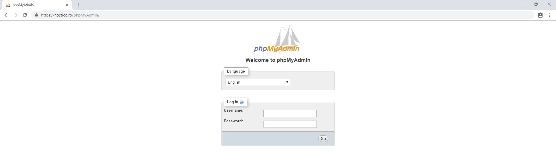 достъп до phpMyAdmin