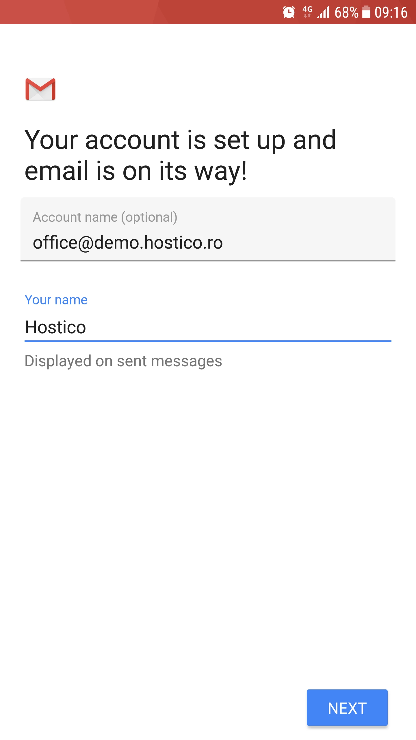 Вашият акаунт е настроен за имейл