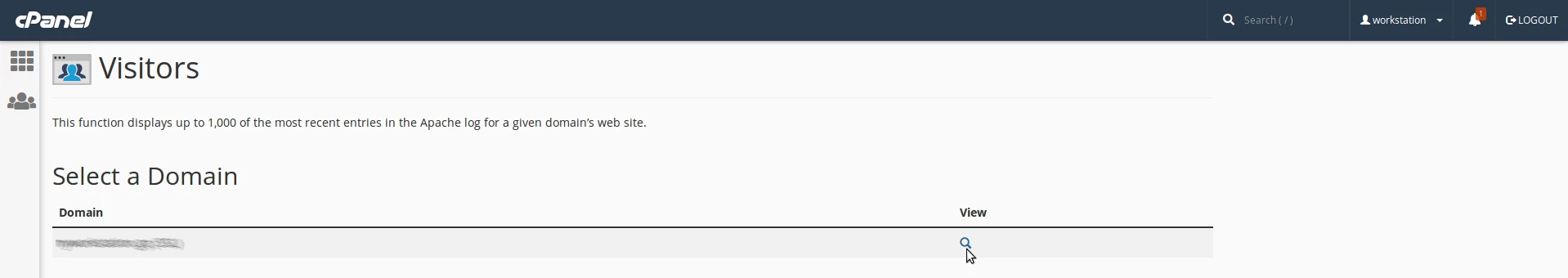 Проверка на посетителите на домейн cPanel