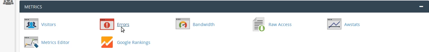 Errors Metrics cPanel