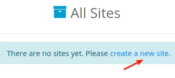 Създаване на нов сайт