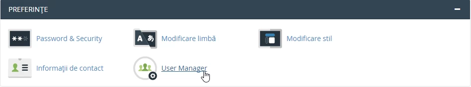 User Manager cPanel