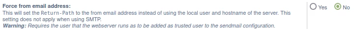 force from email address
