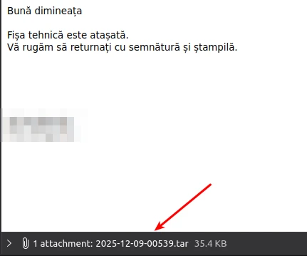 Прикачен файл на имейл