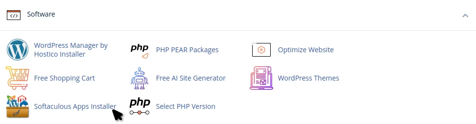 Softaculous apps installer cPanel