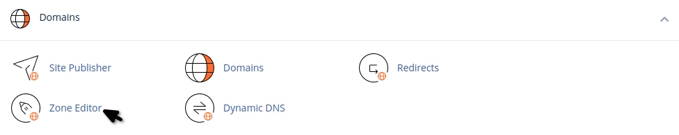 Раздел Domains cPanel